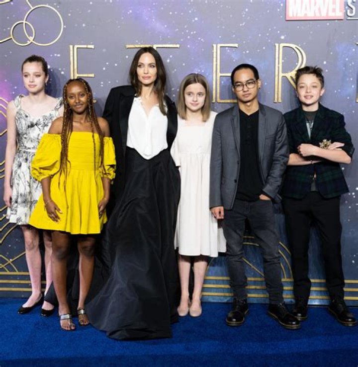 Angelina Jolie Bonds With Kids Shiloh, Zahara, Maddox, Twins Vivienne & Knox In Rome After Premiere