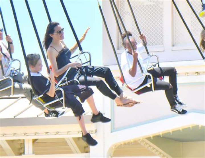 Angelina Jolie & Kids At Disneyland — PICS