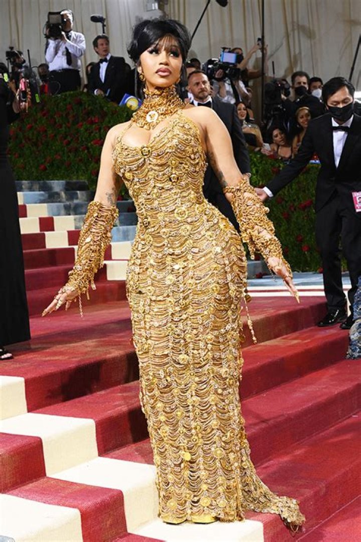 Cardi B Stuns In Plunging Black Gown For Met Gala After-Party