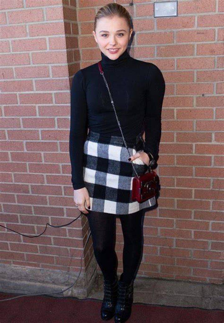 Chloe Moretz Looks Pretty In Plaid At Sundance: Get Her Skirt For $72