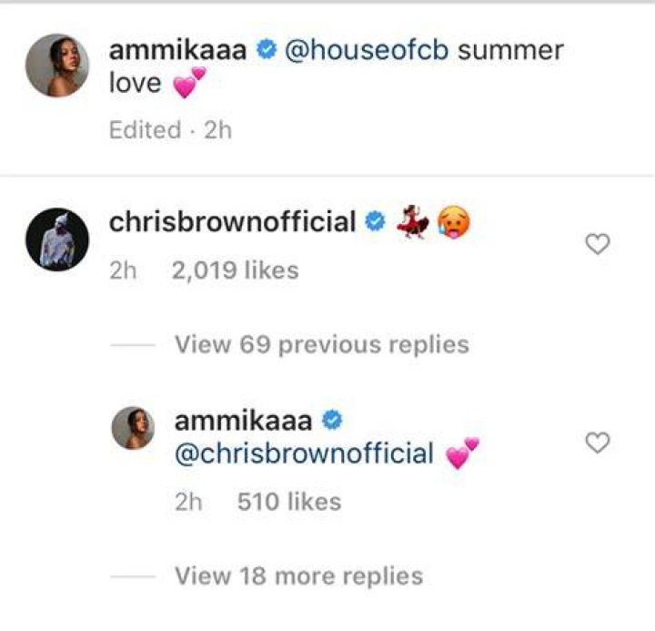 Chris Brown ‘Super Attracted’ To Ammika Harris & ‘Proud’ To Let His Feelings Be Known On Instagram
