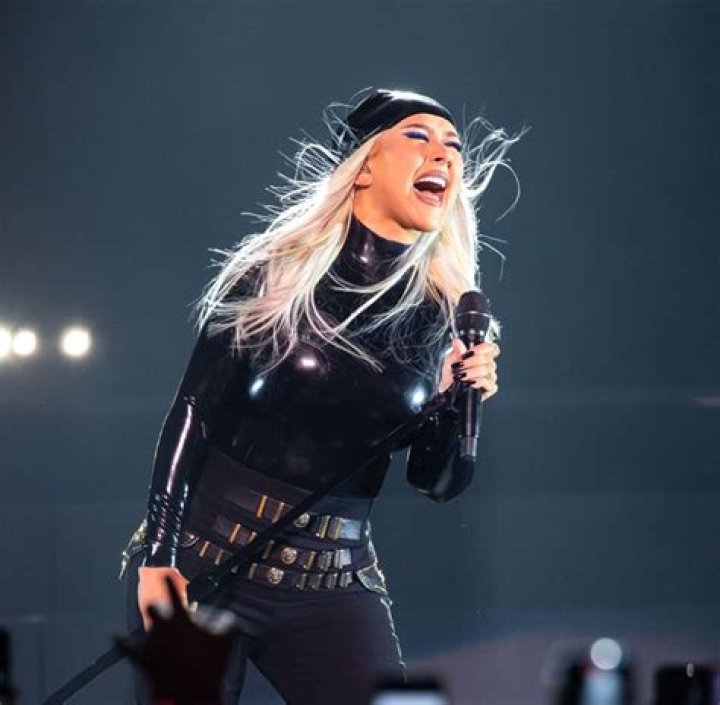 Christina Aguilera Channels Catwoman In Sexy Latex Jumpsuit For Las Vegas Performance