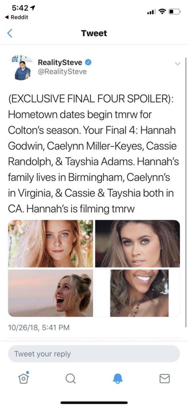 Colton’s Final 4 Revealed – Hollywood Life