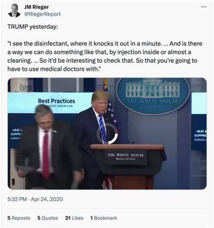 Donald Trump Hit With ‘Tide Pod’ Jokes After Suggesting Disinfectant Injections Could Cure COVID-19