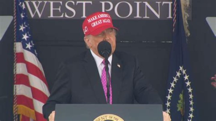 Donald Trump Protesters Gather Outside During His West Point Commencement Speech