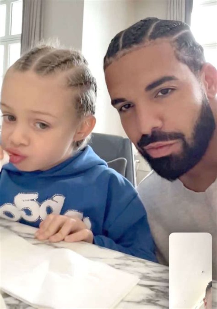 Drake & Son Adonis, 4, Twin With Matching Braids In Cute Photo