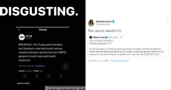 Gabrielle Union, Ariana Grande & More Drag Trump For Revoking Trans Health Protections: ‘Disgusting’