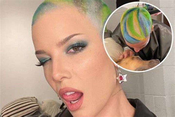 Halsey’s New Hair Makeover: Singer Shows Off New Tie-Dye Buzzcut — Before & After Pics