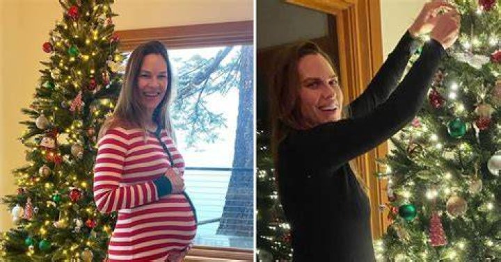 Hilary Swank Shows Off Baby Bump In Pajamas Near Christmas Tree: Photo – Hollywood Life