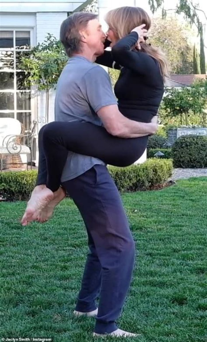 Jaclyn Smith & Brad Allen Kiss In Workout Video – Hollywood Life
