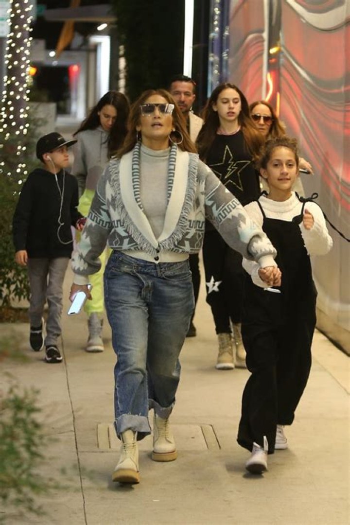 Jennifer Lopez Holds Hands With Daughter Emme, 11, While Shopping With Fiance Alex Rodriguez