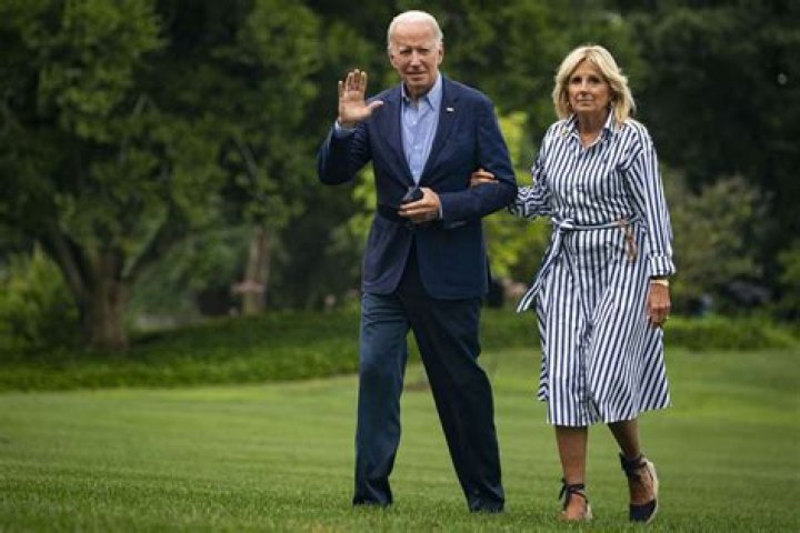 Joe & Jill Biden Dress Down In Jeans For Walk With New Puppy Commander — Photos