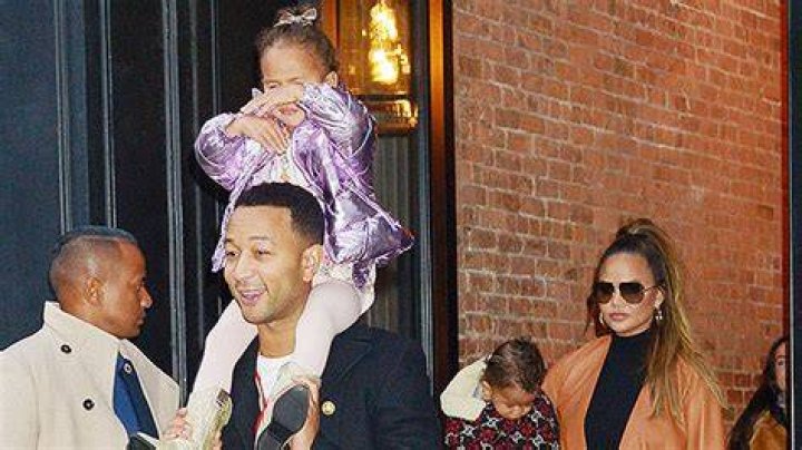 John Legend Uses Baby Carrier For Little Esti As He & Chrissy Teigen Take Kids To Venice