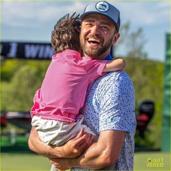 Justin Timberlake Teaches Son Silas, 4, To Play Golf & Hugs Wife Jessica Biel On Family Outing