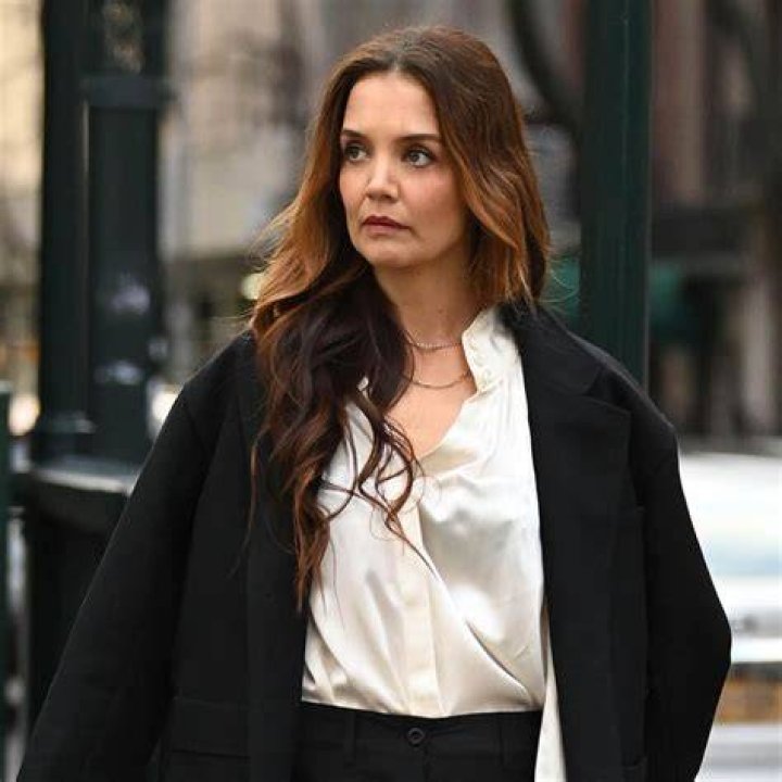 Katie Holmes Glows In Cropped White Sweater For Night Out Amidst New Romance