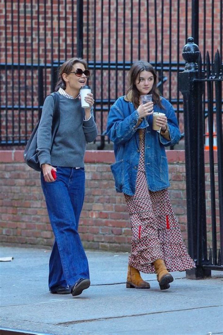 Katie Holmes & Mini- Me Suri Cruise, 13, Rock Matching Jeans While Shopping In NYC