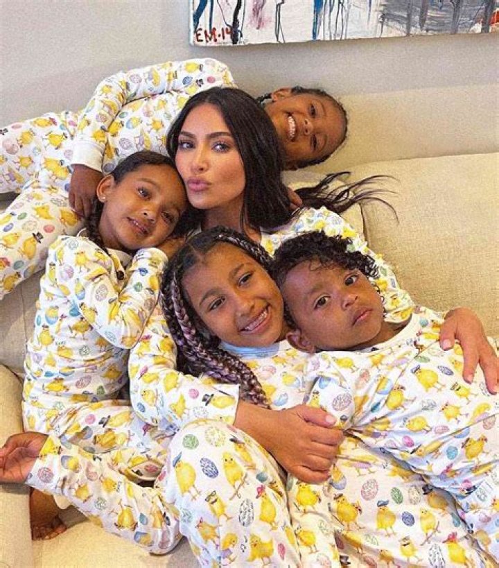 Kim Kardashian Snuggles North, 7, Saint, 5, Chicago, 3, & Psalm, 1, In Adorable Easter Photos