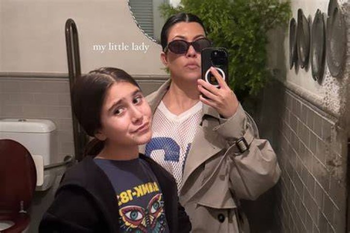 Kourtney Kardashian Lounges Poolside In Floral Bikini With Daughter Penelope In Italy — See Pics