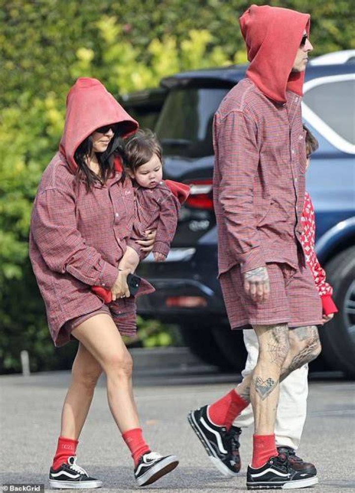 Kourtney Kardashian Spends Time With Travis Barker’s Daughters Atiana, 22, & Alabama, 15