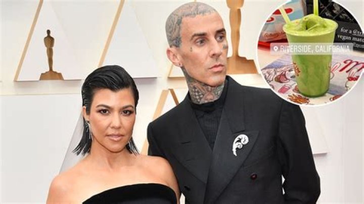 Kourtney Kardashian & Travis Barker Sweetly Share Matcha Milkshake In Matching Sunglasses