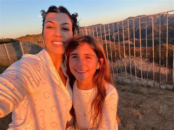 Kourtney Kardashian Wears Matching Pink Ski Suit With Penelope As She Takes All 3 Kids On Family Trip