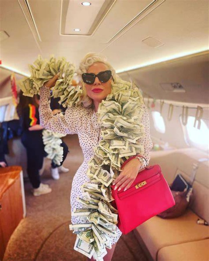 Lady Gaga Wears Boa Made Of $100 Bills On Plane: Photo – Hollywood Life