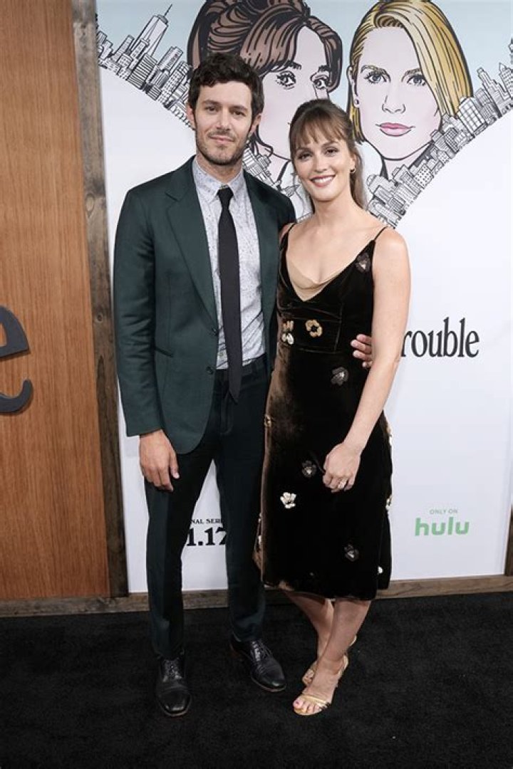 Leighton Meester Stuns In Plunging Velvet Dress As She Cozies Up To Adam Brody In Rare Red Carpet Appearance