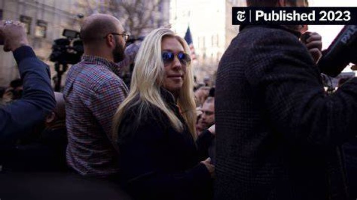 Marjorie Taylor Greene Mobbed By Trump Supporters Outside Courthouse To Protest His Arraignment In NYC