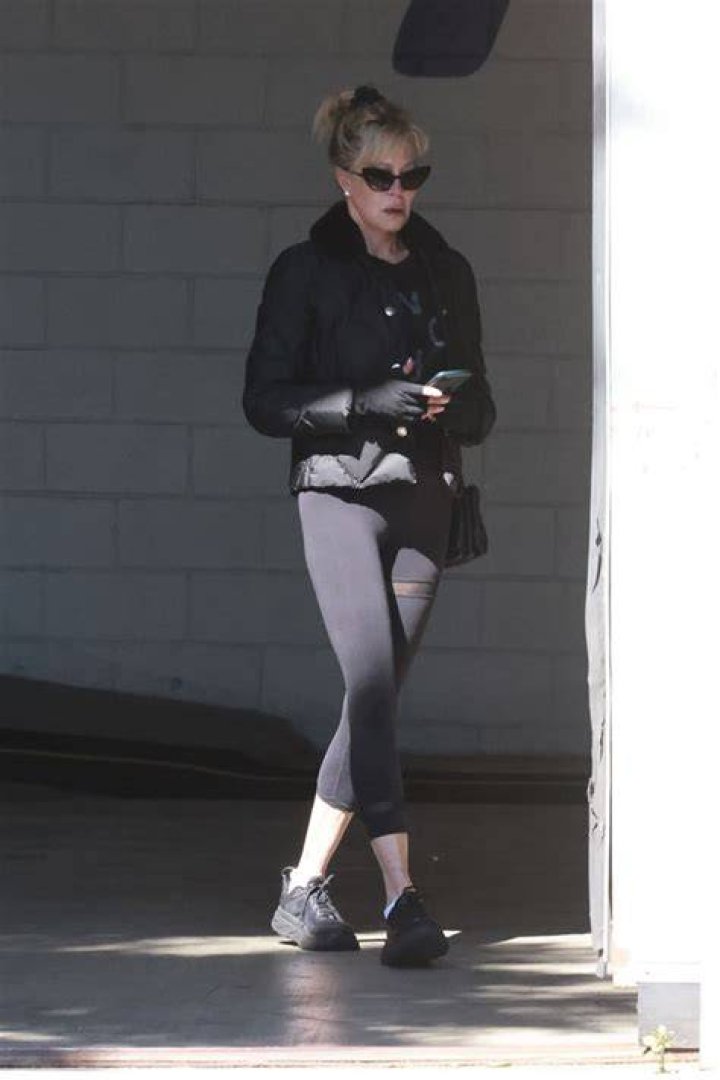 Melanie Griffith, 64, Wears Tight Black Leggings As She Leaves Workout: Photos