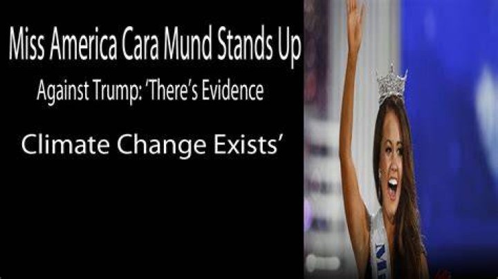 Miss America Cara Mund Stands Up Against Trump: ‘There’s Evidence Climate Change Exists’