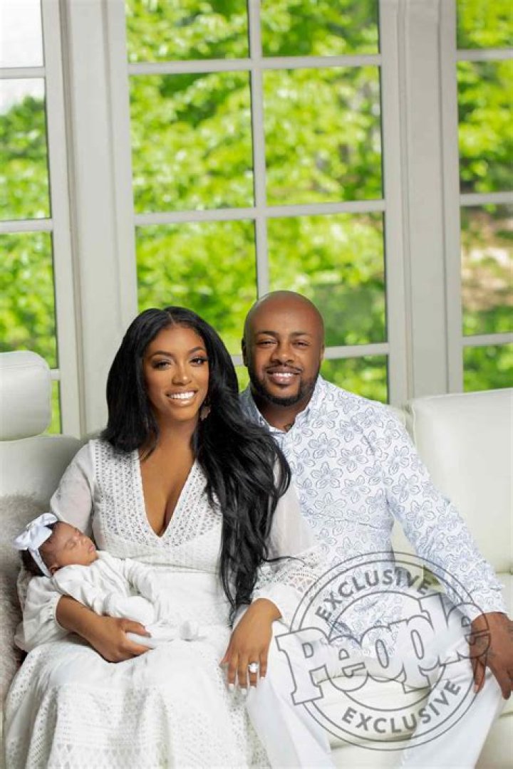 Porsha Williams Cradles Massive Baby Bump In Black Lingerie As She Gushes Over Motherhood