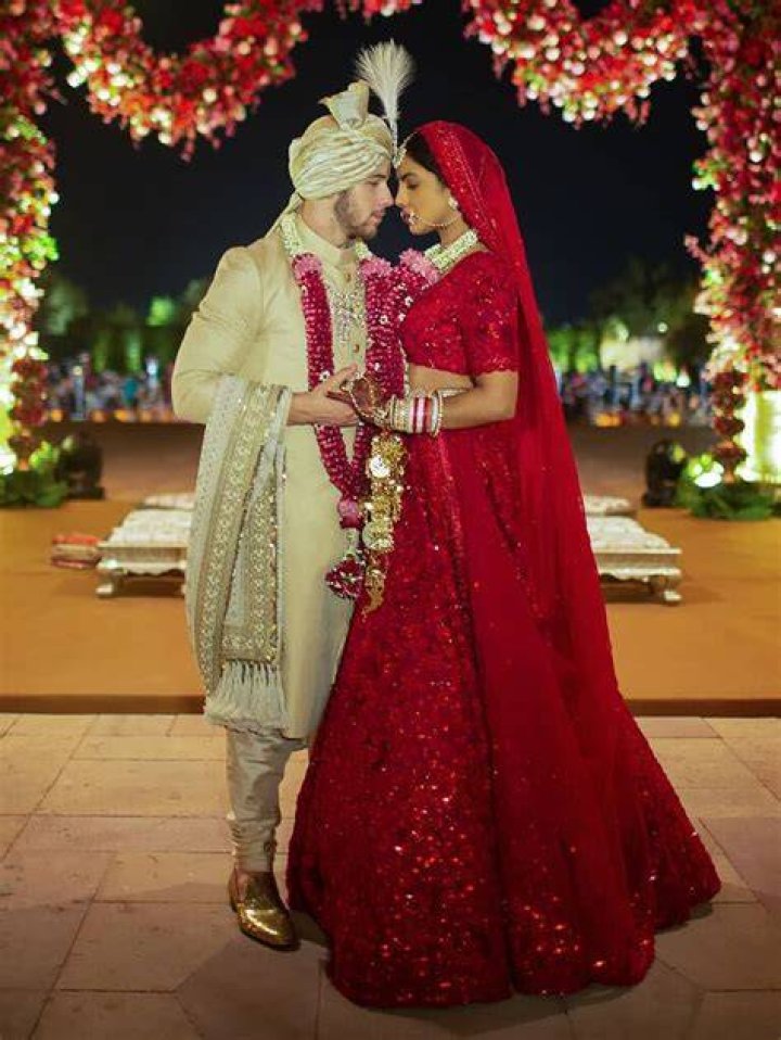 Priyanka Chopra’s Red Wedding Gown For Indian Ceremony Marrying Nick – Hollywood Life
