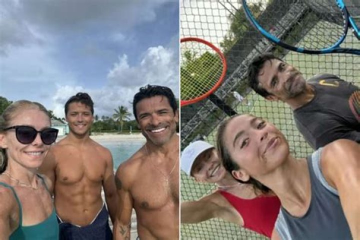 Reveals Abs On Vacation & Mark Consuelos Loves It – Hollywood Life