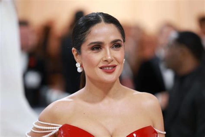 Salma Hayek Rocks Blue Swimsuit In Beach Birthday Photo – Hollywood Life