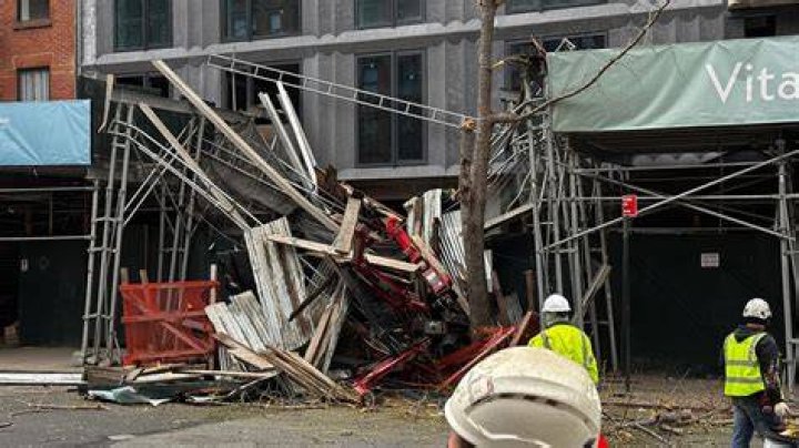 Scaffolding Collapses On NYC Street — PICS
