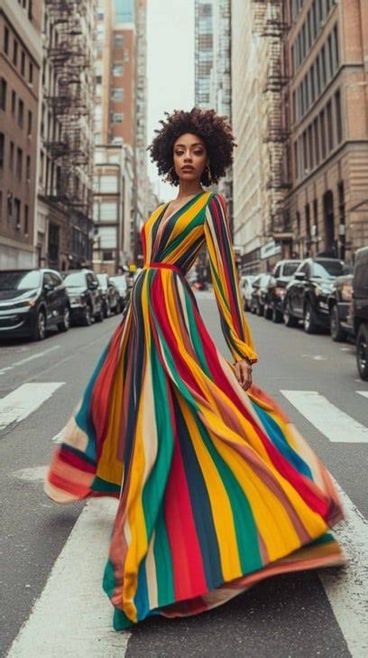 See Photos Of Her Colorful Dress – Hollywood Life