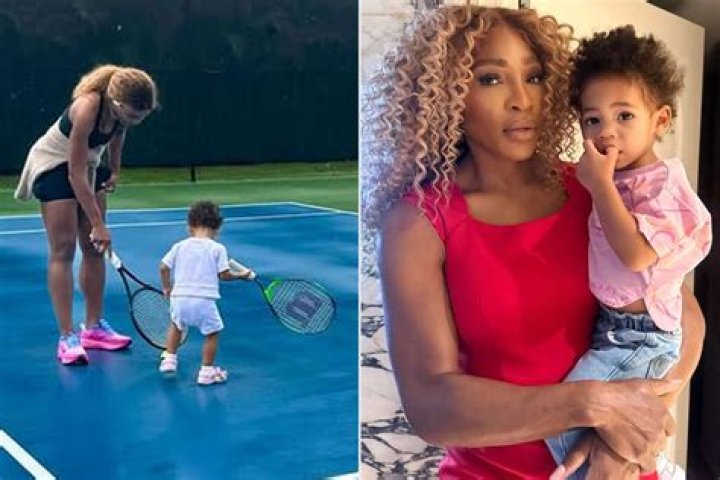 Serena Williams’ Daughter Olympia, 3, Channels Her Mom On The Tennis Court In Adorable Red Outfit — See Pic
