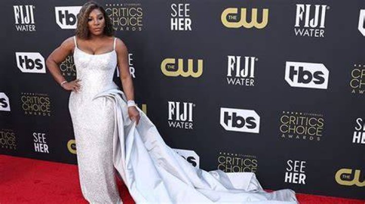 Serena Williams Rocks Fitted Silver Gown With Long Train At Critics Choice Awards — Photo