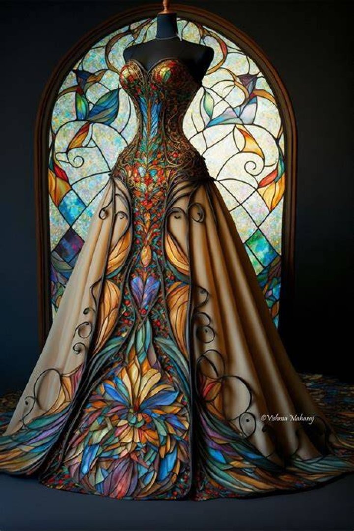 Stuns In Stained-Glass Inspired Gown – Hollywood Life