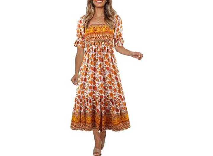 Taylor Swift’s Flowy Orange Dress: Shop – Hollywood Life
