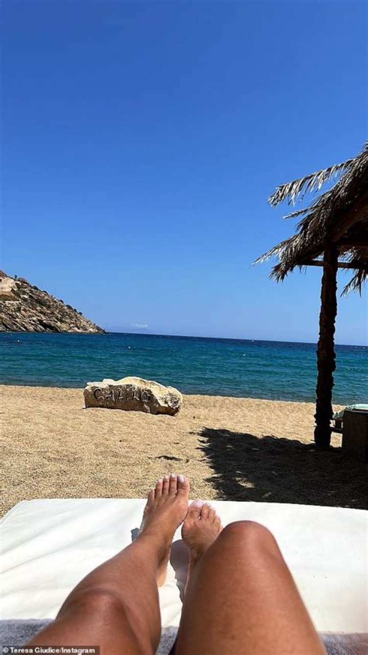 Teresa Giudice, 50, Rocks Bright Blue String Bikini on Her Honeymoon In Greece
