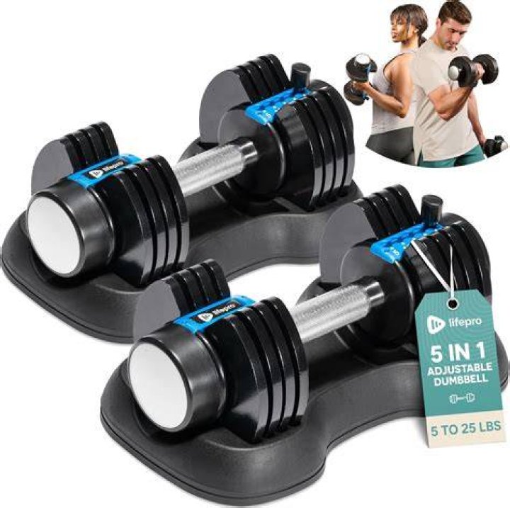 These Adjustable Dumbbells Have 5 Weights In One & They’re On Sale For Under $70