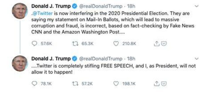 Trump Threatens To Shut Down ‘Social Media’ On Twitter After His Mail-In Ballot Tweets Fact-Checked
