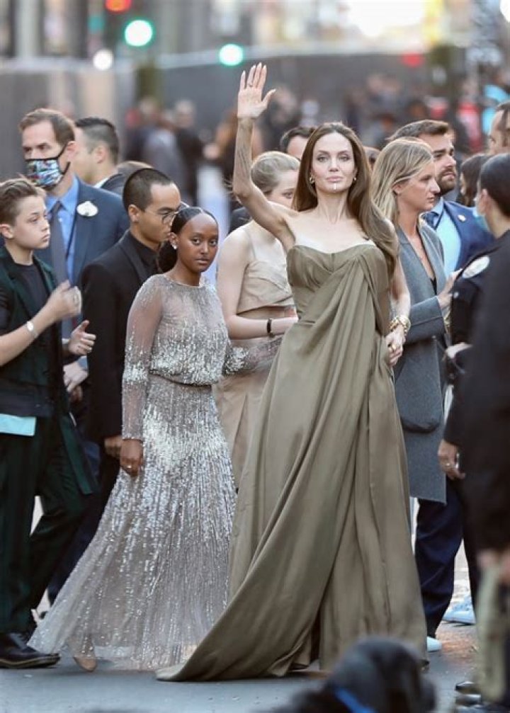 Zahara Jolie-Pitt Wears Mom Angelina’s Dress ‘Eternals’ Premiere – Hollywood Life